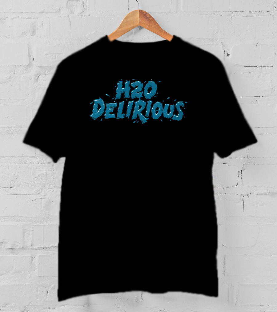 H2O Delirious Blue Splash Text T-Shirt