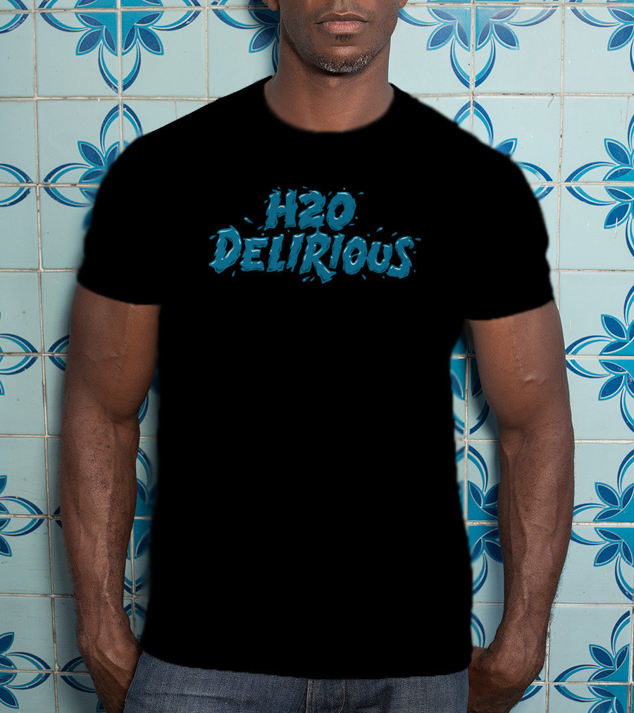 H2O Delirious Blue Splash Text T-Shirt