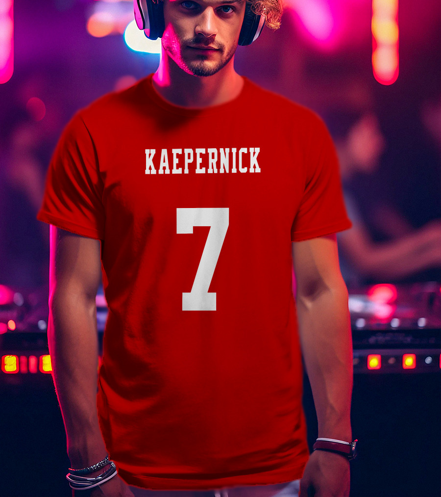 Kaepernick 7 Red Background Sports Jersey T-Shirt