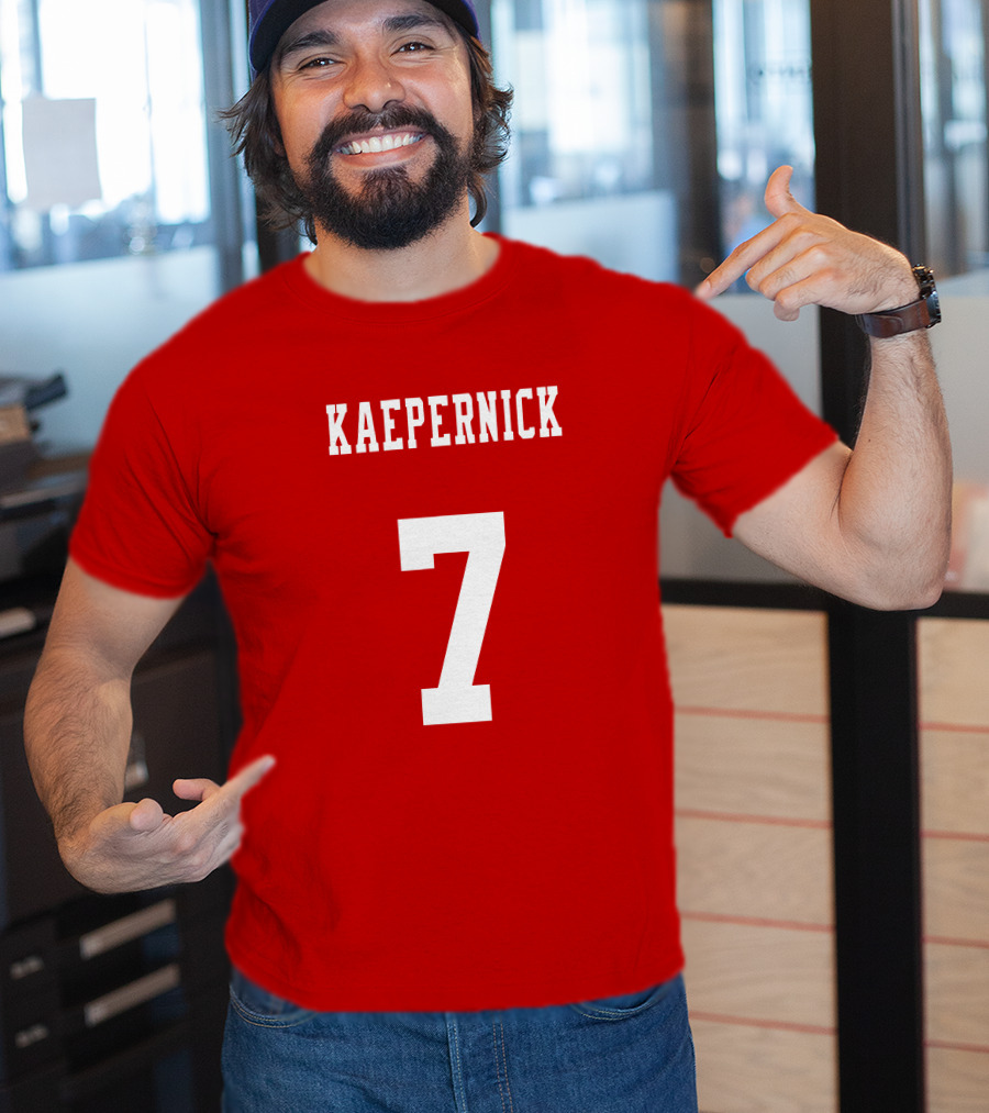 Kaepernick 7 Red Background Sports Jersey T-Shirt