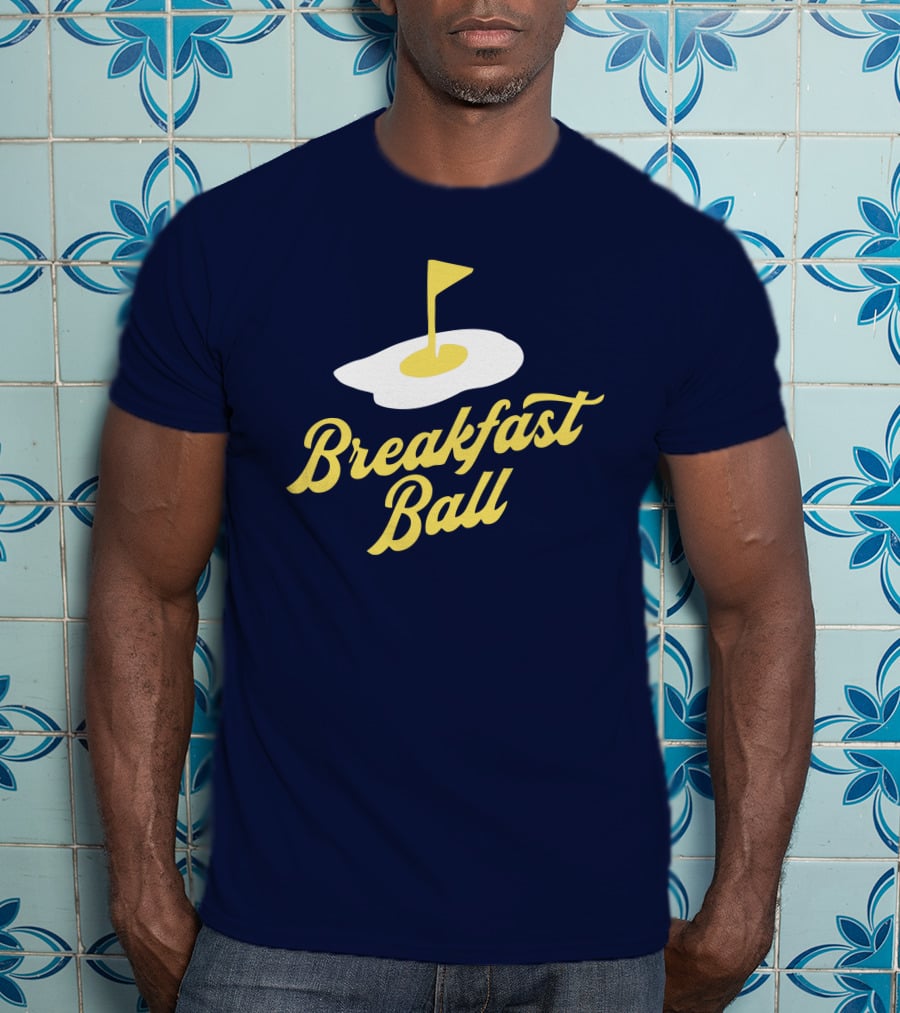 You Betcha Breakfast Ball Egg Golf Flag Crewneck T-Shirt