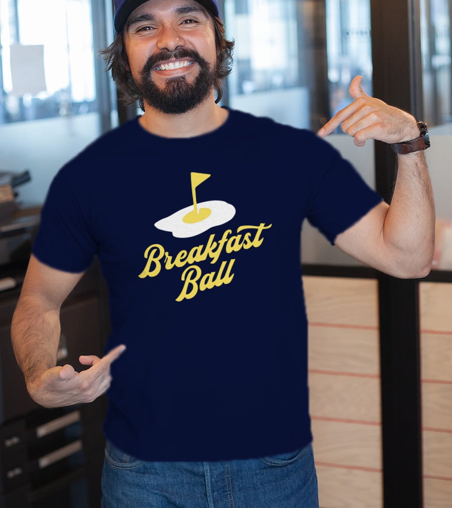 You Betcha Breakfast Ball Egg Golf Flag Crewneck T-Shirt