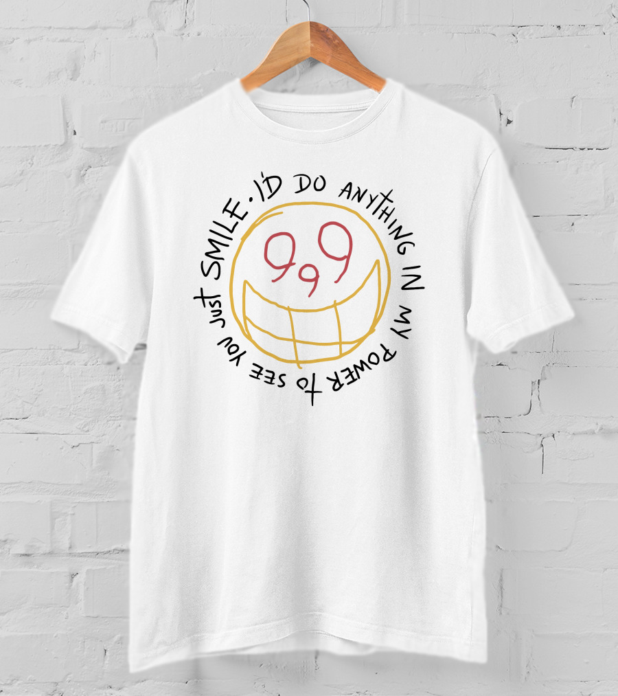 Juice WRLD X The Weeknd 999 Smile I'd Do Anything In My Power To See You Just Smile White T-Shirt