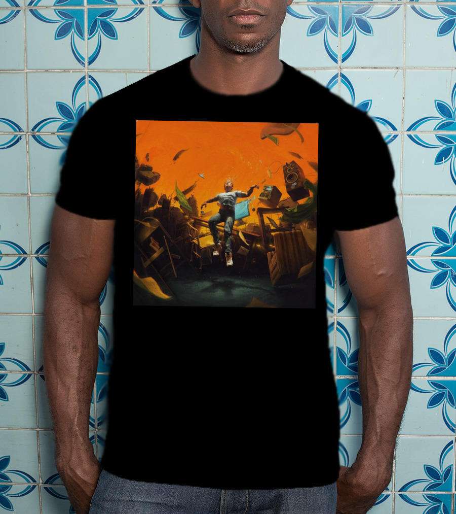 Nopressureshop Com Logic No Pressure Album Cover Floating Surreal Scene T-Shirt