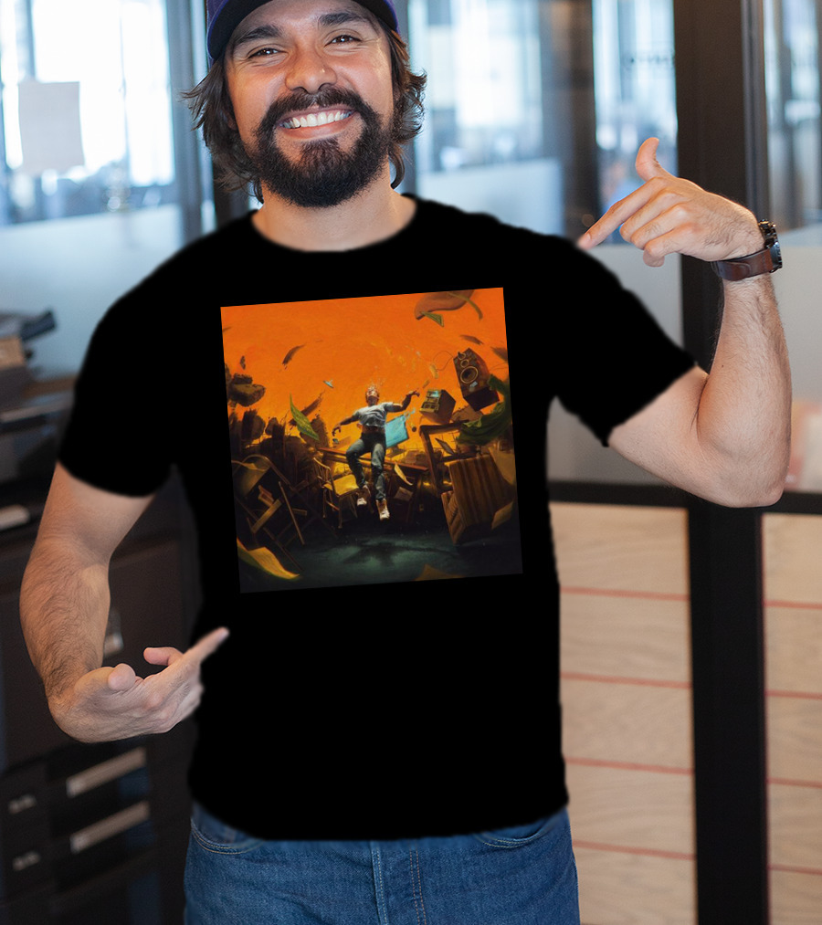 Nopressureshop Com Logic No Pressure Album Cover Floating Surreal Scene T-Shirt