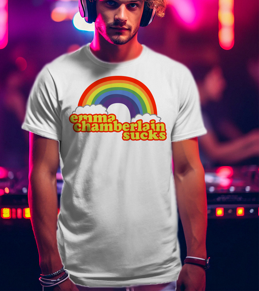 Emma Chamberlain Sucks Rainbow Clouds T-Shirt