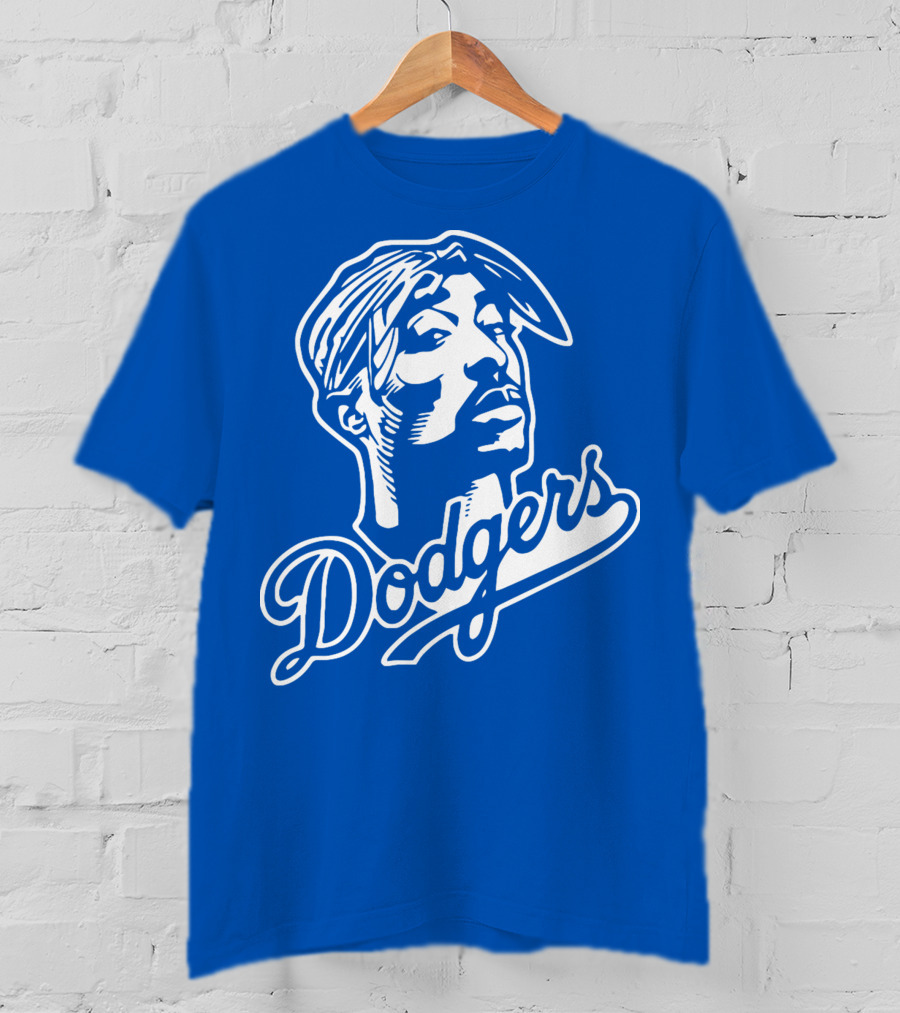 Tupac Dodgers Urban Streetwear Icon Collaboration T-Shirt