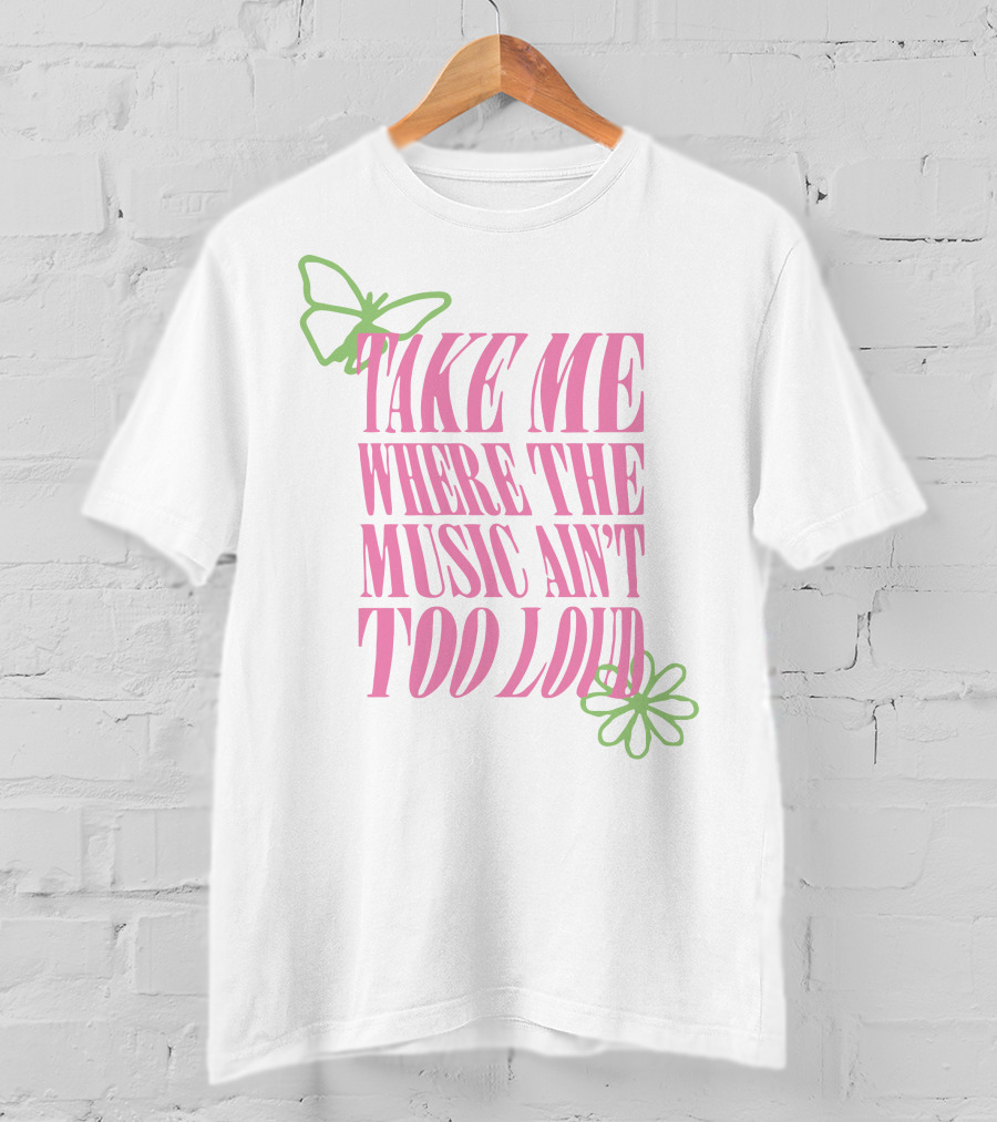 Conan Gray Merch Take Me Where The Music Ain't Too Loud Butterfly Flower T-Shirt