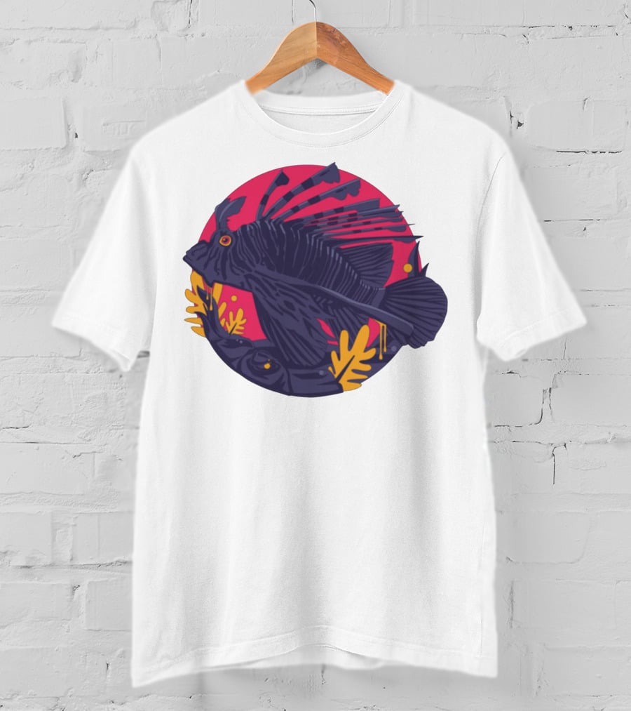 Jade Cicada Vibrant Fish Artwork Merch T-Shirt