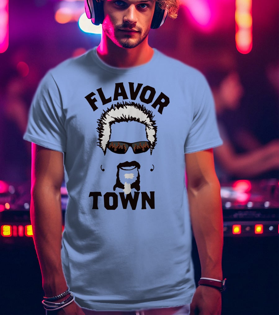 Flavor Town Sunglasses Beard T-Shirt