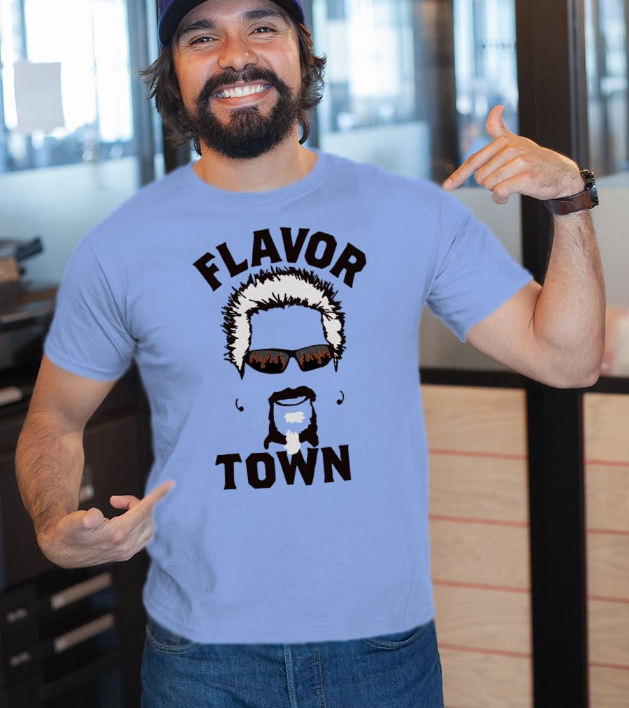 Flavor Town Sunglasses Beard T-Shirt