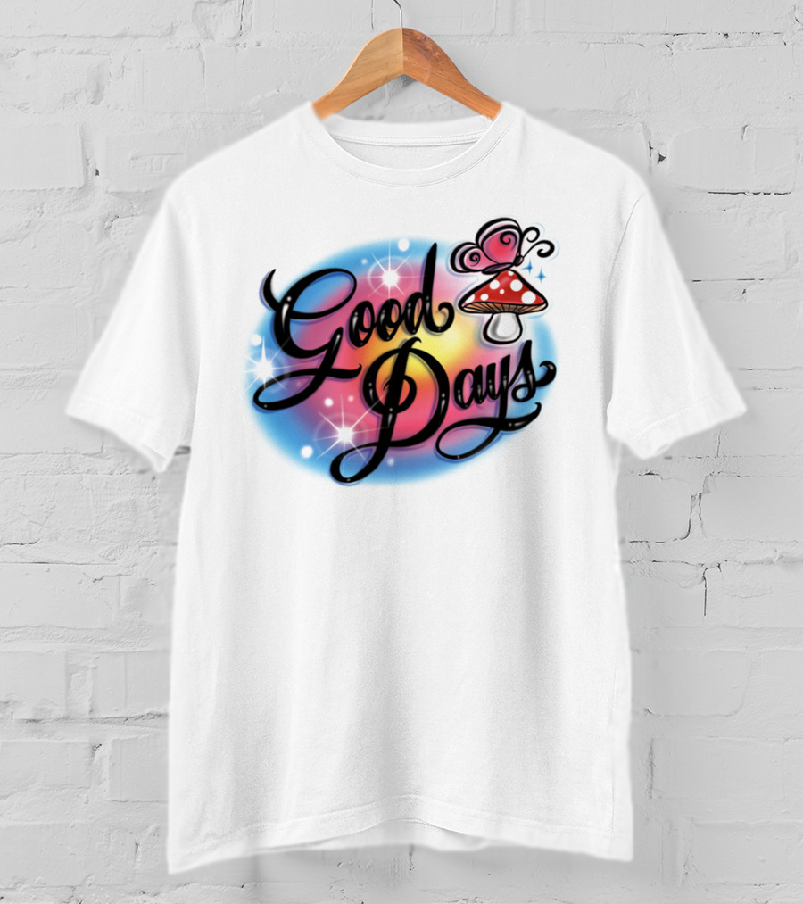 Good Days Mushroom Psychedelic Retro Vibe T-Shirt