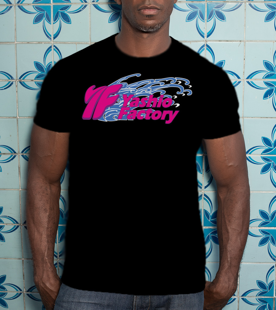 Yashio Factory Pink And Blue Wave T-Shirt
