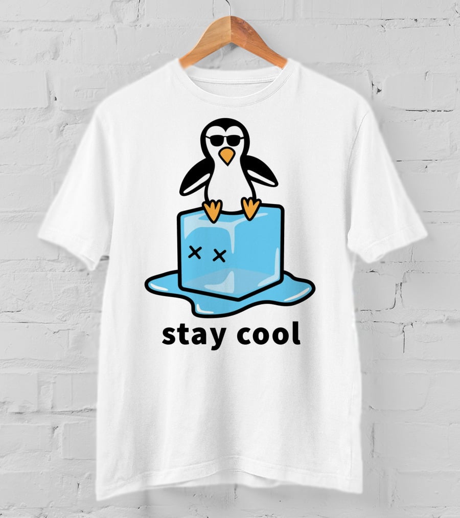 Stay Cool Dumb Club Merch Penguin Ice Cube T-Shirt