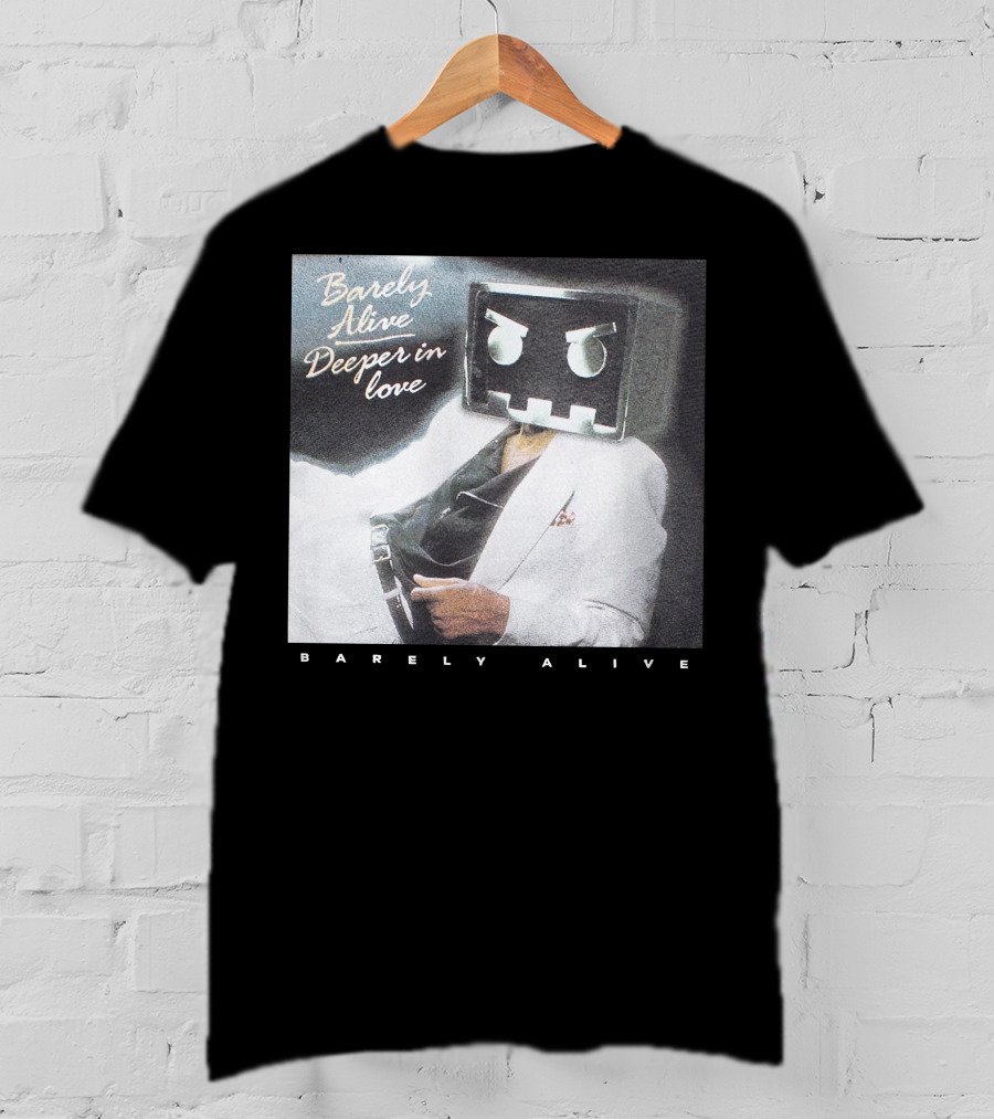Barely Alive Deeper In Love 80s Aesthetic Robot Head Suit T-Shirt