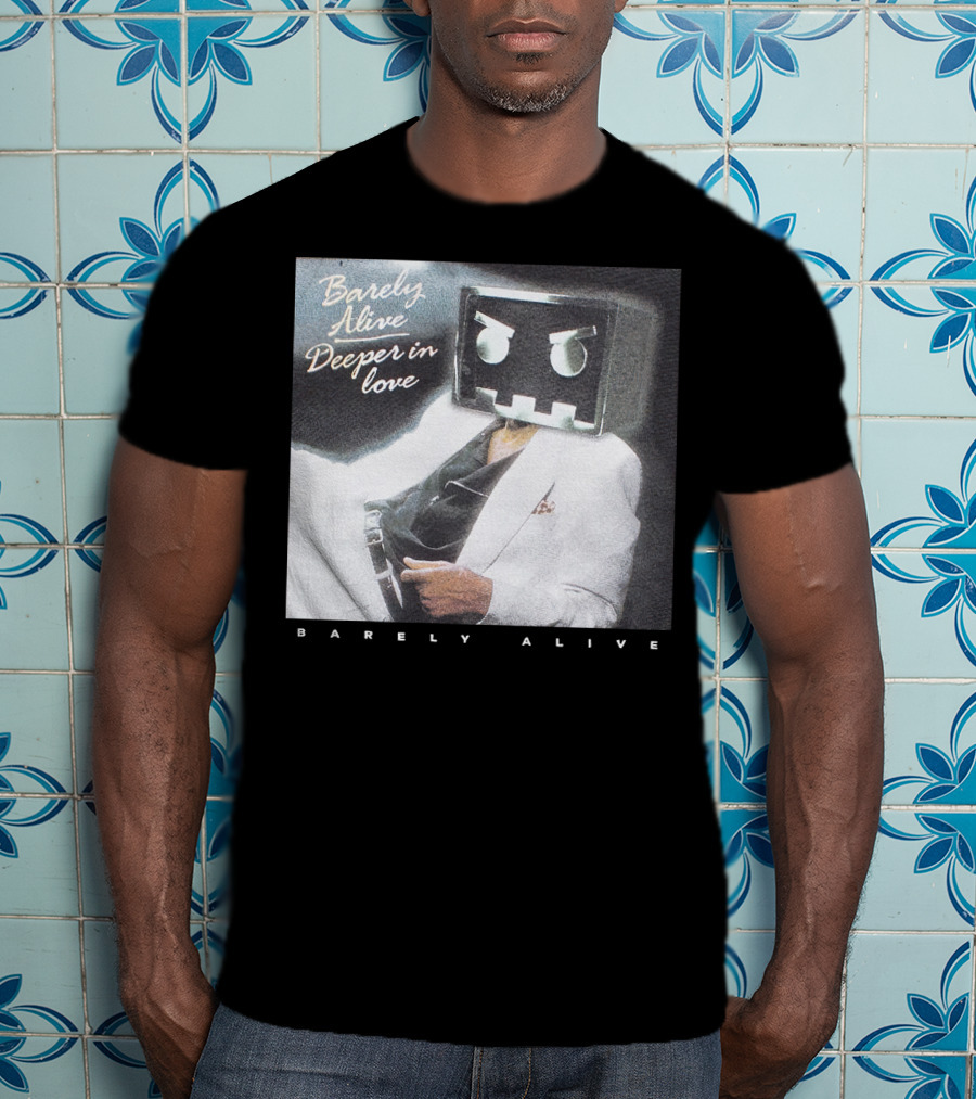 Barely Alive Deeper In Love 80s Aesthetic Robot Head Suit T-Shirt