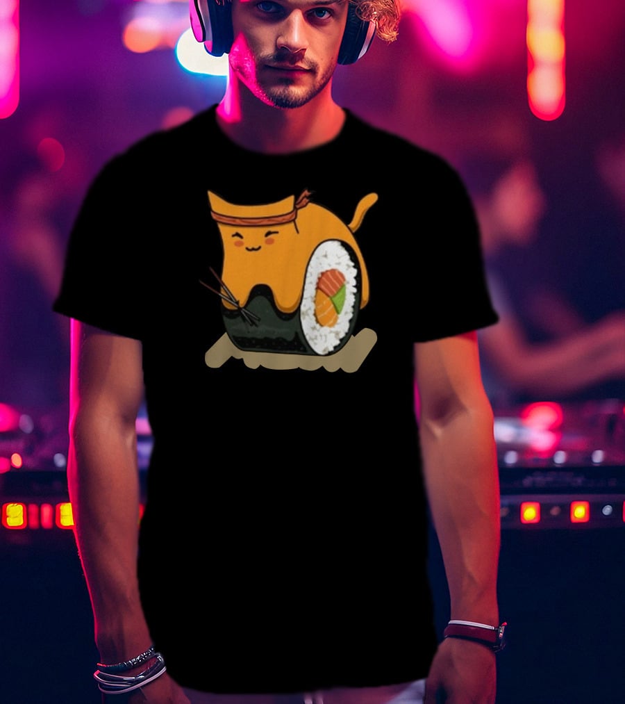 Sodapoppin Shop Sushi Cat Roll T-Shirt