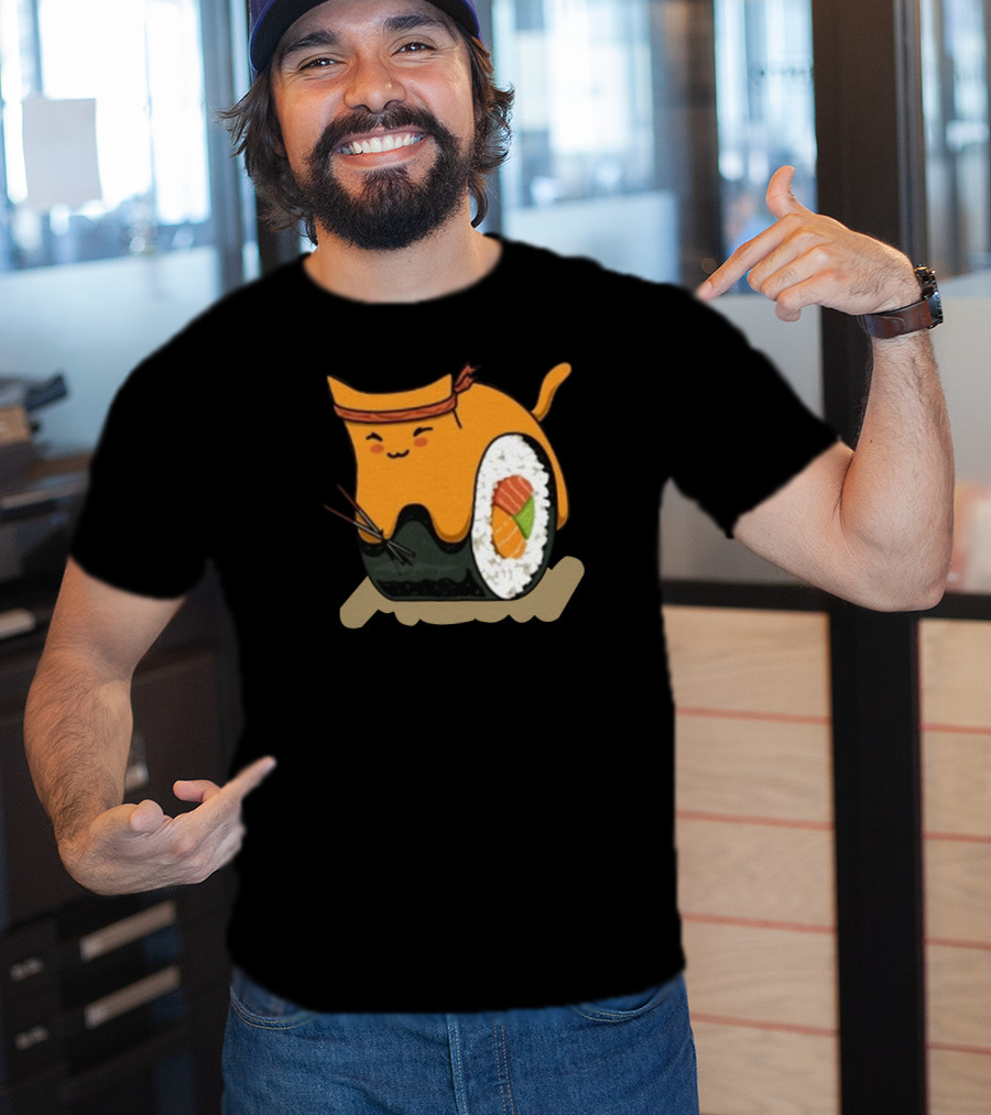 Sodapoppin Shop Sushi Cat Roll T-Shirt