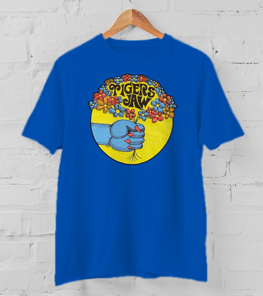 Tigers Jaw Flower Fist Retro Psychedelic Merch T-Shirt