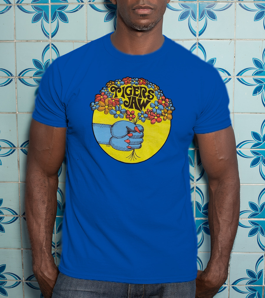 Tigers Jaw Flower Fist Retro Psychedelic Merch T-Shirt