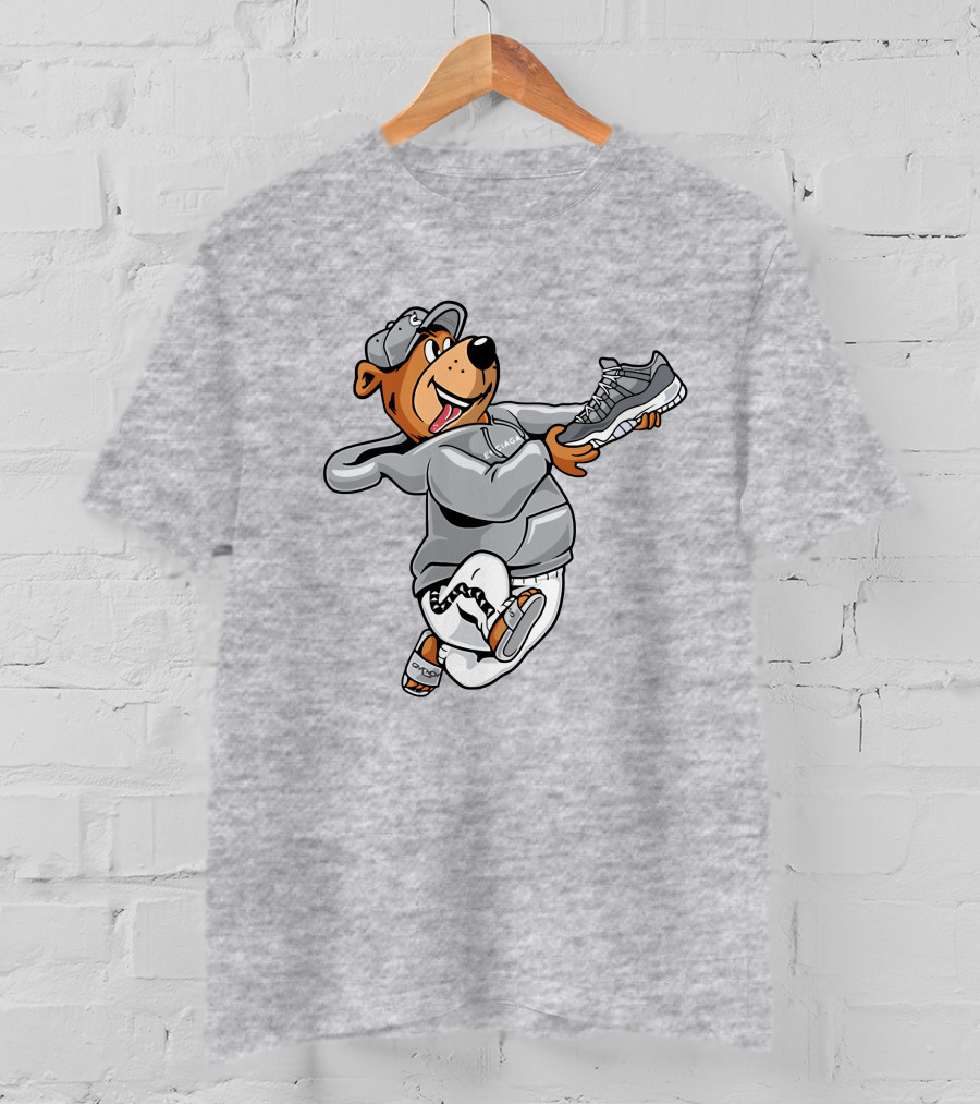 Cool Grey 11s Bear With Sneakers T-Shirt