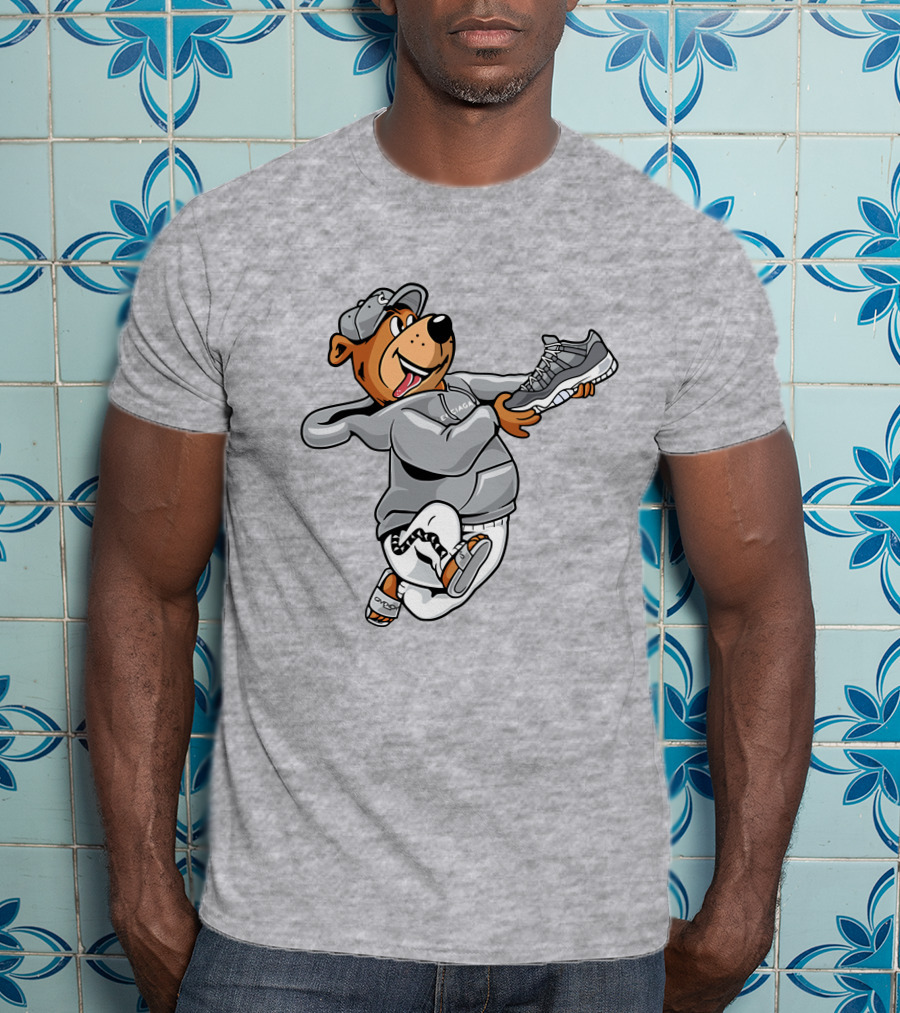Cool Grey 11s Bear With Sneakers T-Shirt