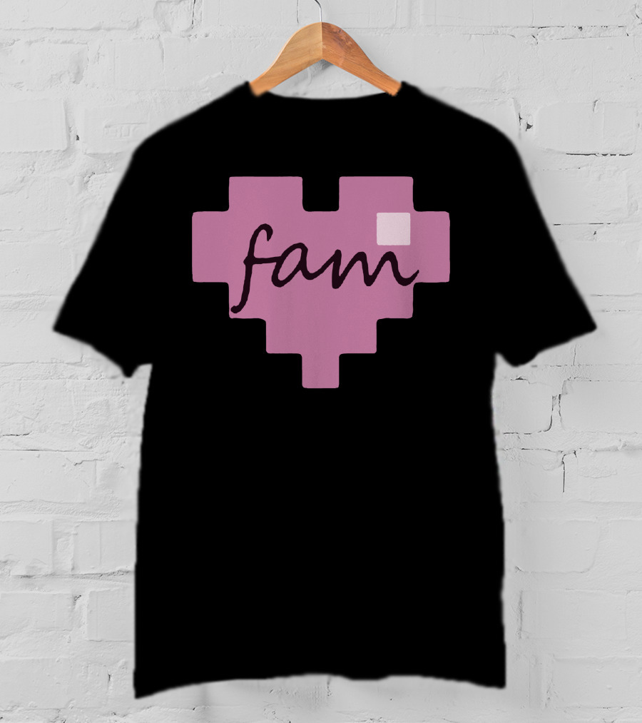 Fufambam Store Pixel Heart Fam T-Shirt