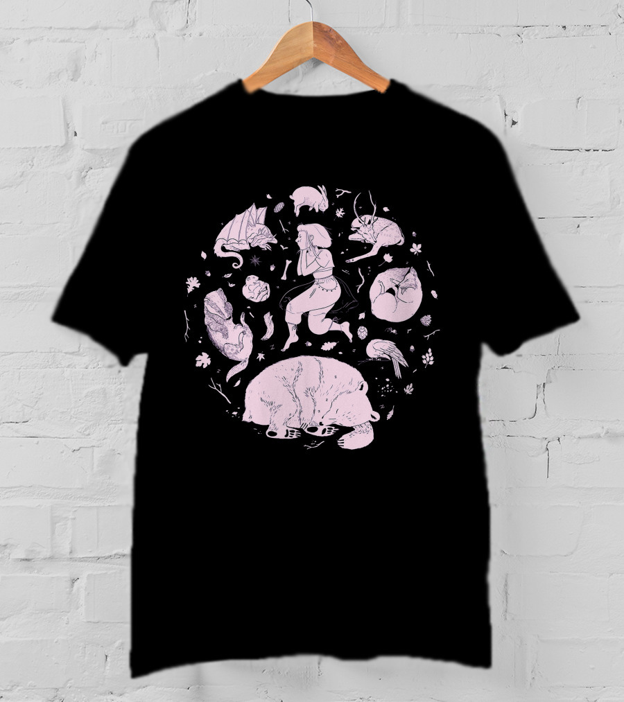 Aurora Shop Fantasy Creatures Dance And Harmony Circle T-Shirt