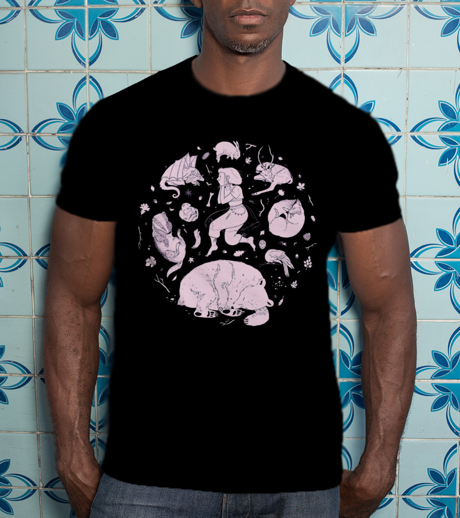 Aurora Shop Fantasy Creatures Dance And Harmony Circle T-Shirt