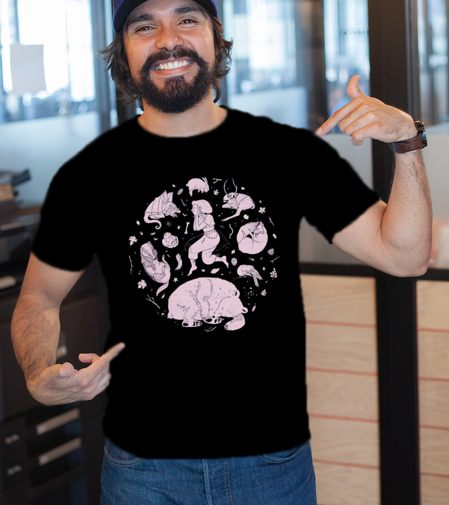 Aurora Shop Fantasy Creatures Dance And Harmony Circle T-Shirt