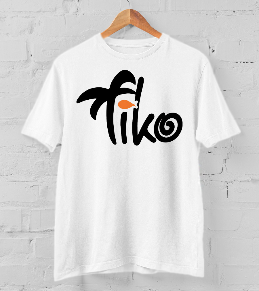 Tiko Fish Logo With Palm Tree T-Shirt