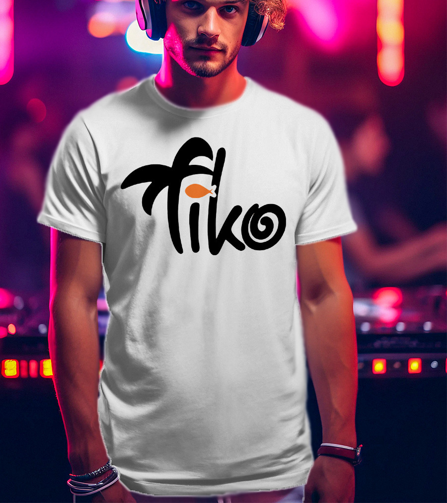 Tiko Fish Logo With Palm Tree T-Shirt