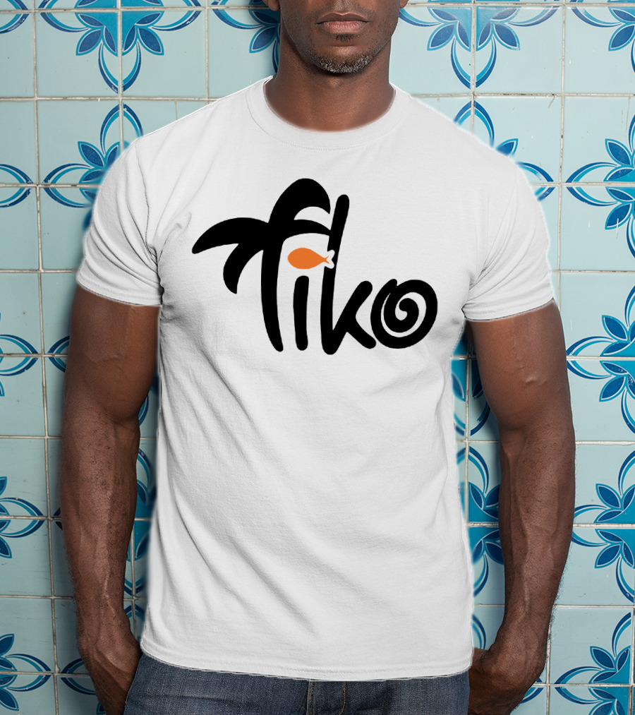 Tiko Fish Logo With Palm Tree T-Shirt