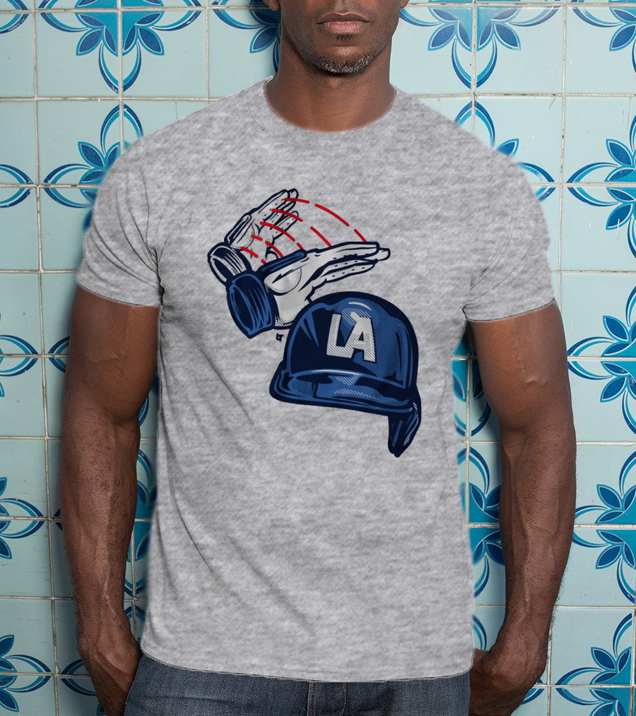 LA Hard Hat Slam Dunk Hands T-Shirt