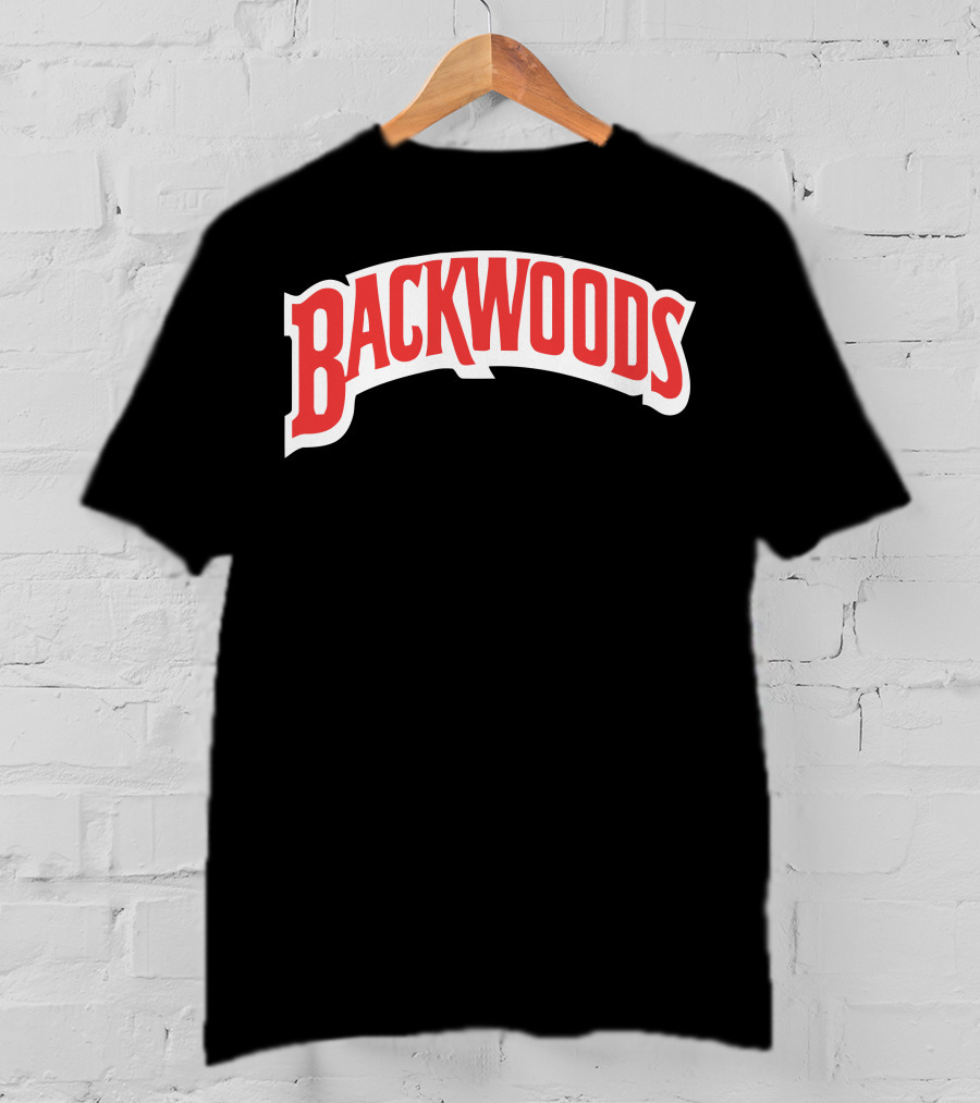 Backwoods Logo Red Arched Text T-Shirt