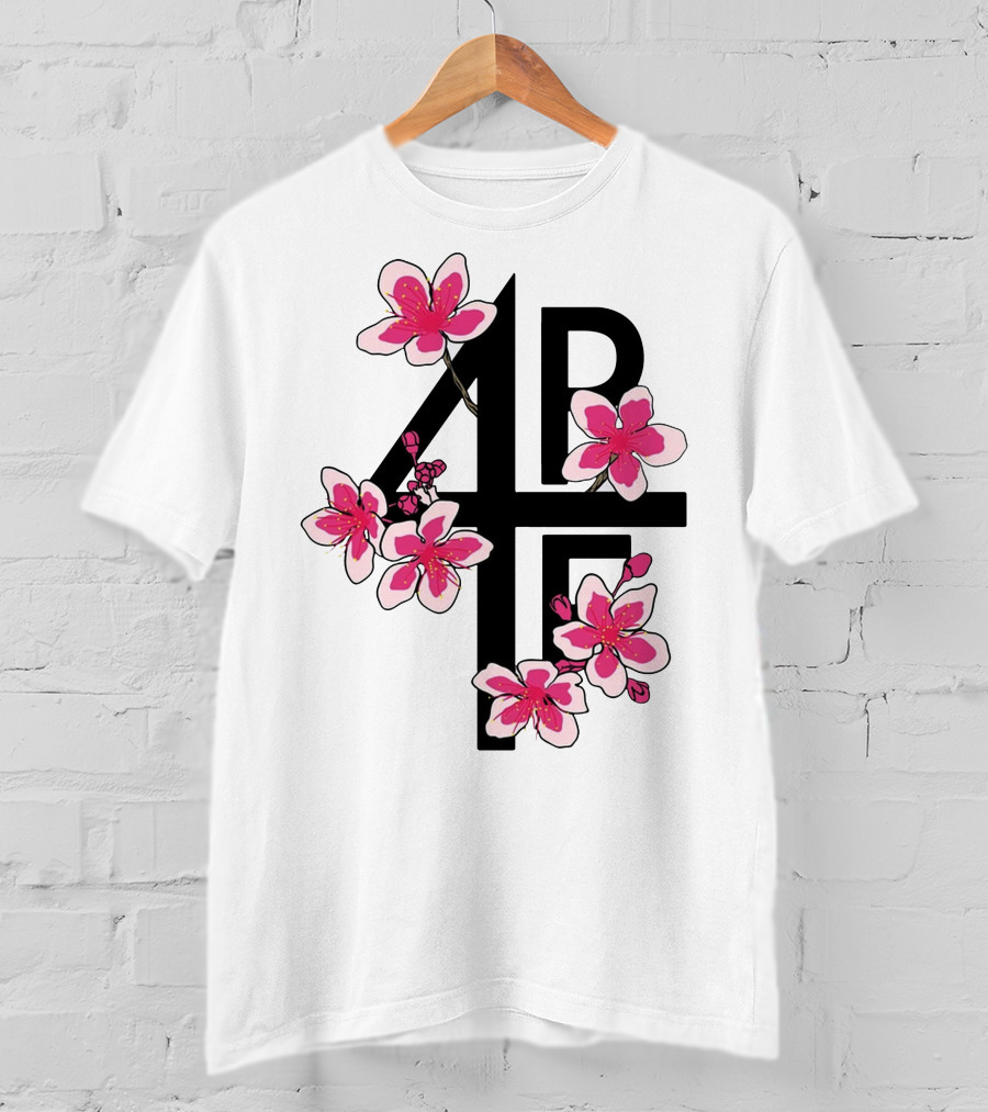 4PF Cherry Blossom Floral Motif T-Shirt