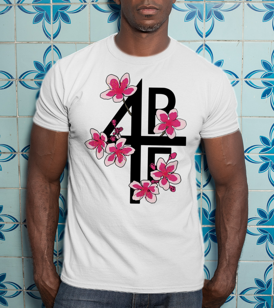 4PF Cherry Blossom Floral Motif T-Shirt