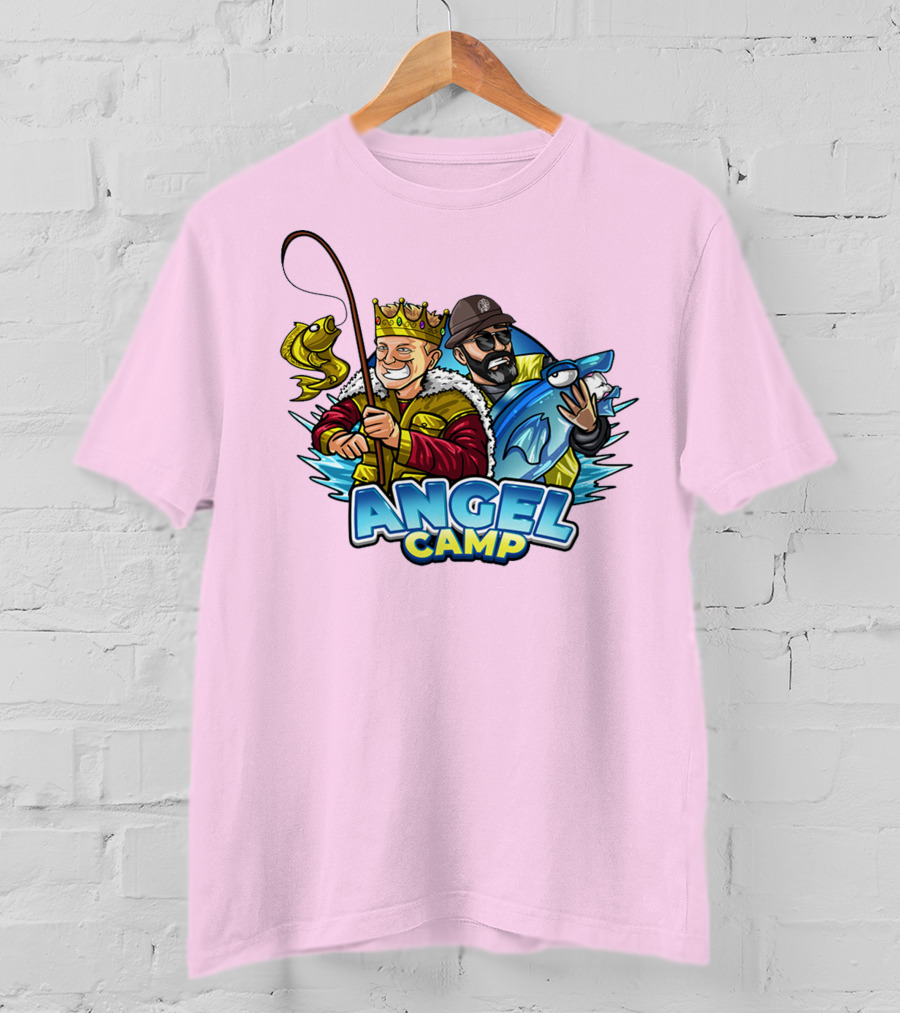 Angel Camp Fishing King And Blue Shark T-Shirt