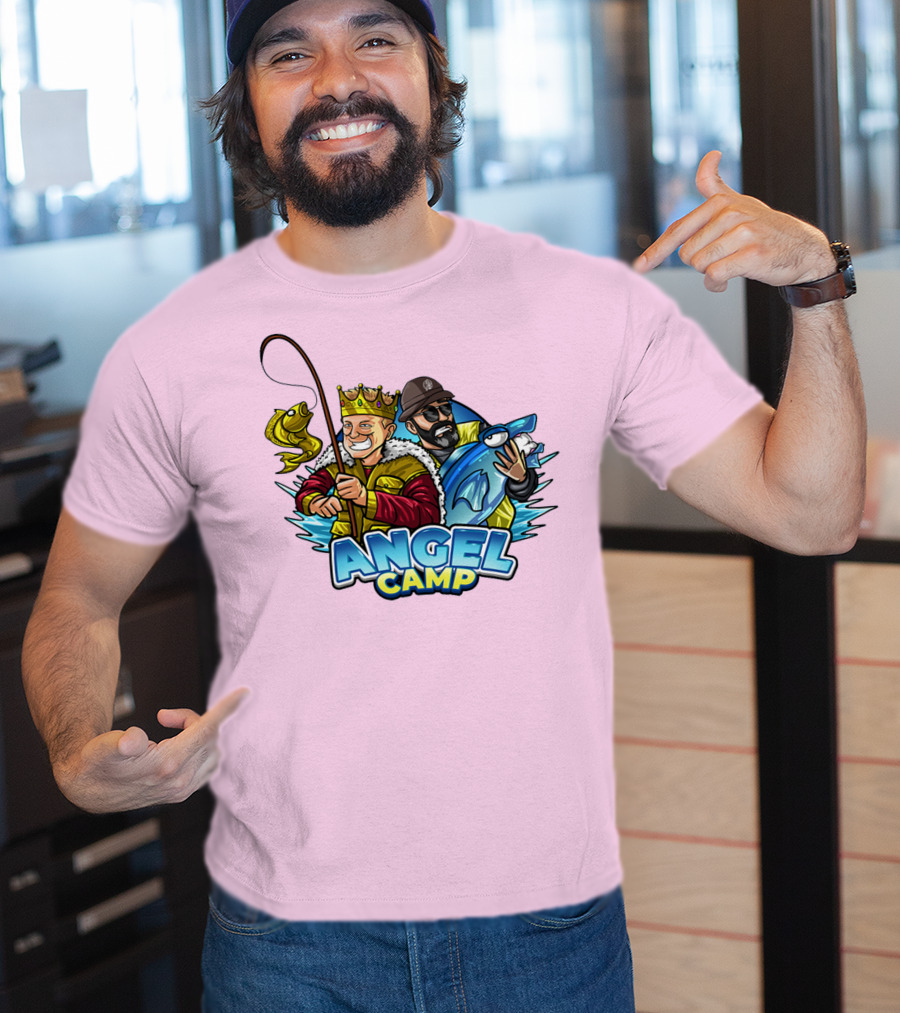 Angel Camp Fishing King And Blue Shark T-Shirt