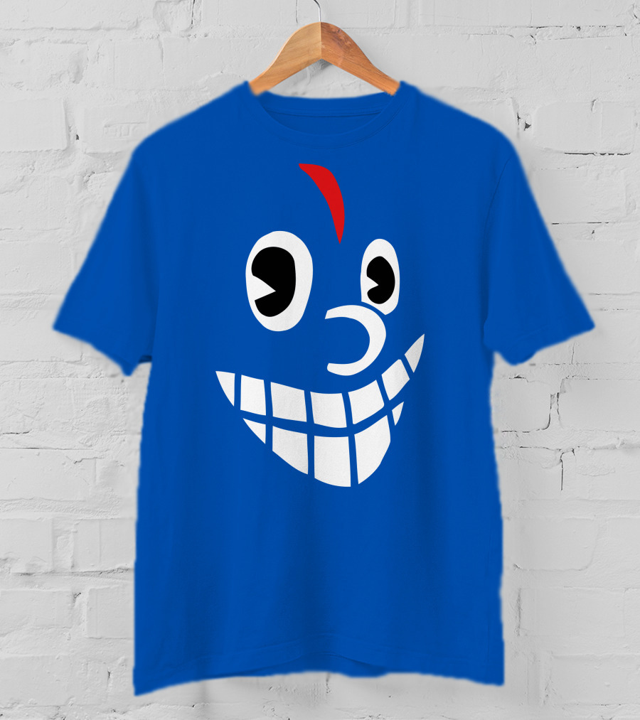 Lil Darkie Merch Blue Face Grin Red Accent T-Shirt