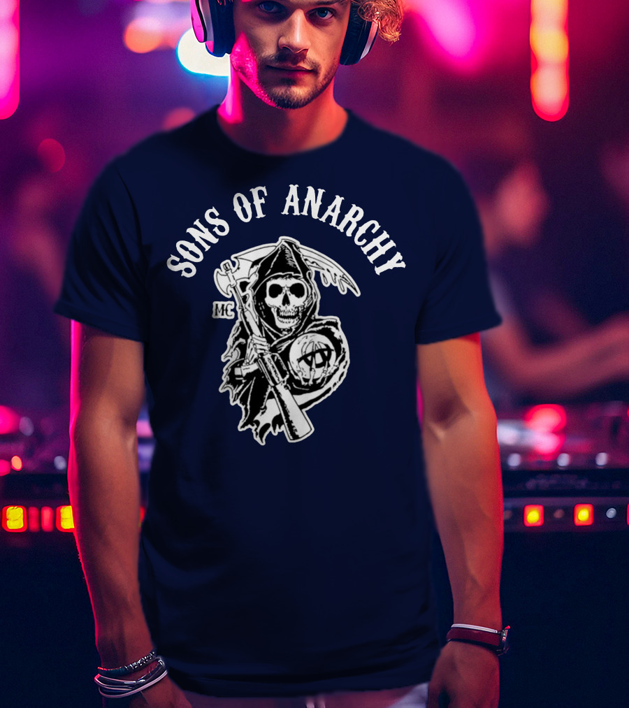 Sons Of Anarchy MC Grim Reaper Iconic Merchandise T-Shirt