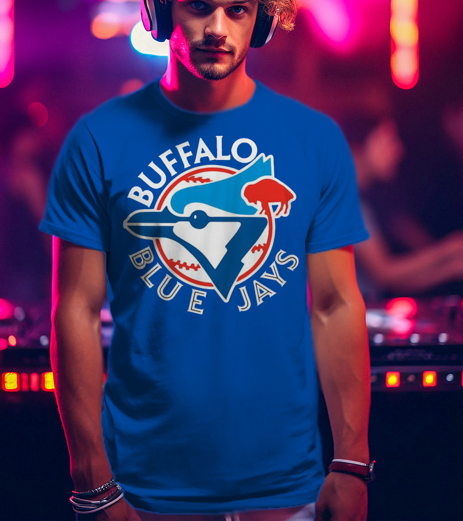 Buffalo Blue Jays Vintage Baseball Logo Fusion T-Shirt