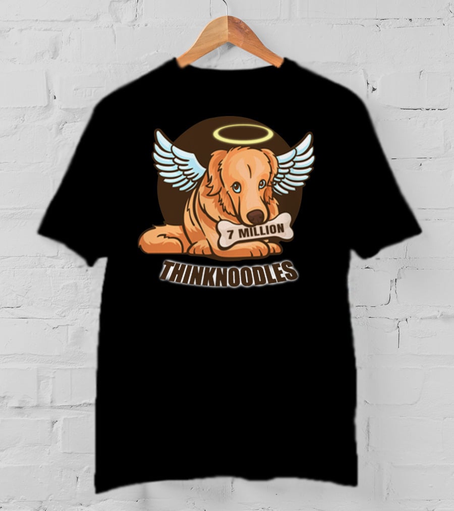 THINKNOODLES 7 MILLION WINGS HALO DOG BONE T-Shirt