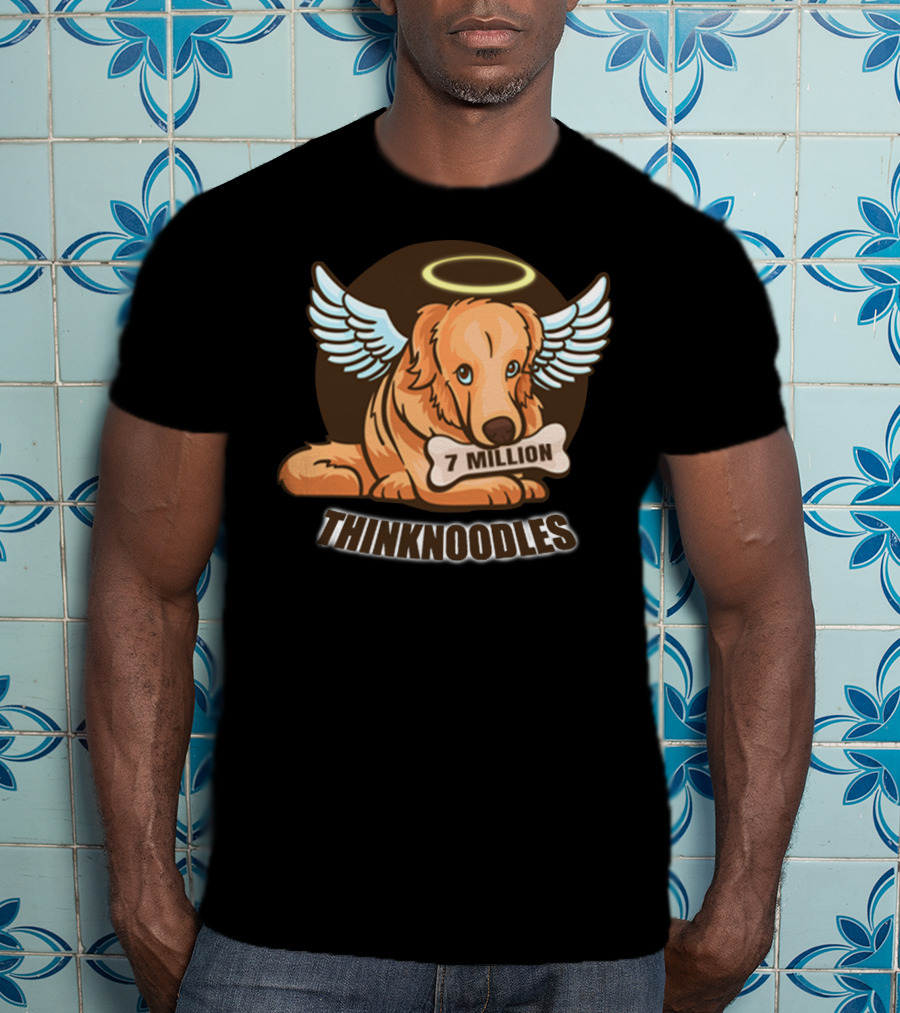THINKNOODLES 7 MILLION WINGS HALO DOG BONE T-Shirt