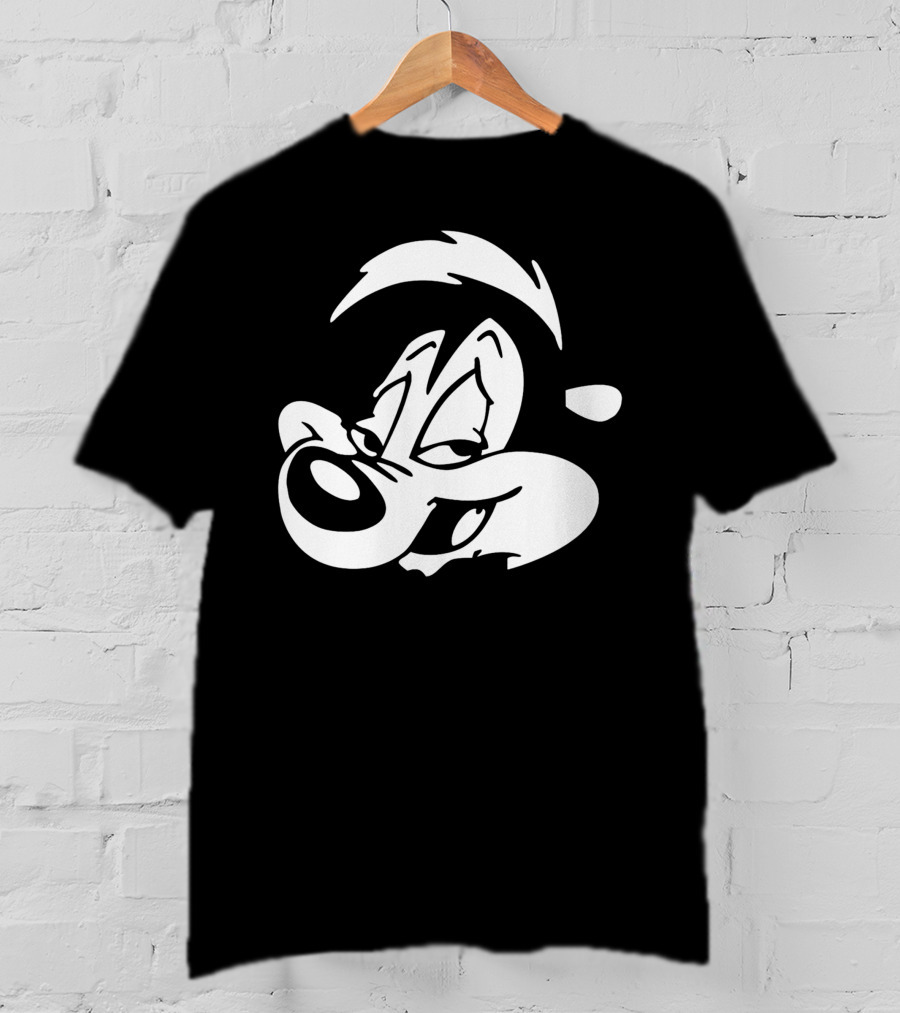 Pepe Le Pew Iconic Black And White Cartoon Character Image T-Shirt
