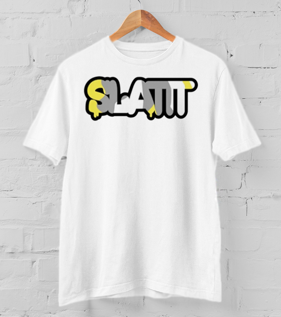 SLATT Graffiti Drip Bold Block Letters T-Shirt