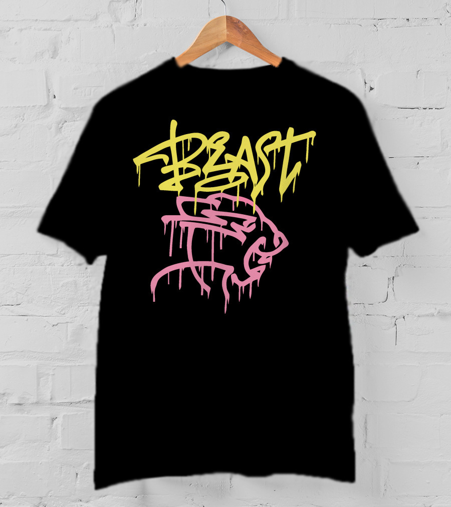 BEAST Graffiti Dripping Panther T-Shirt