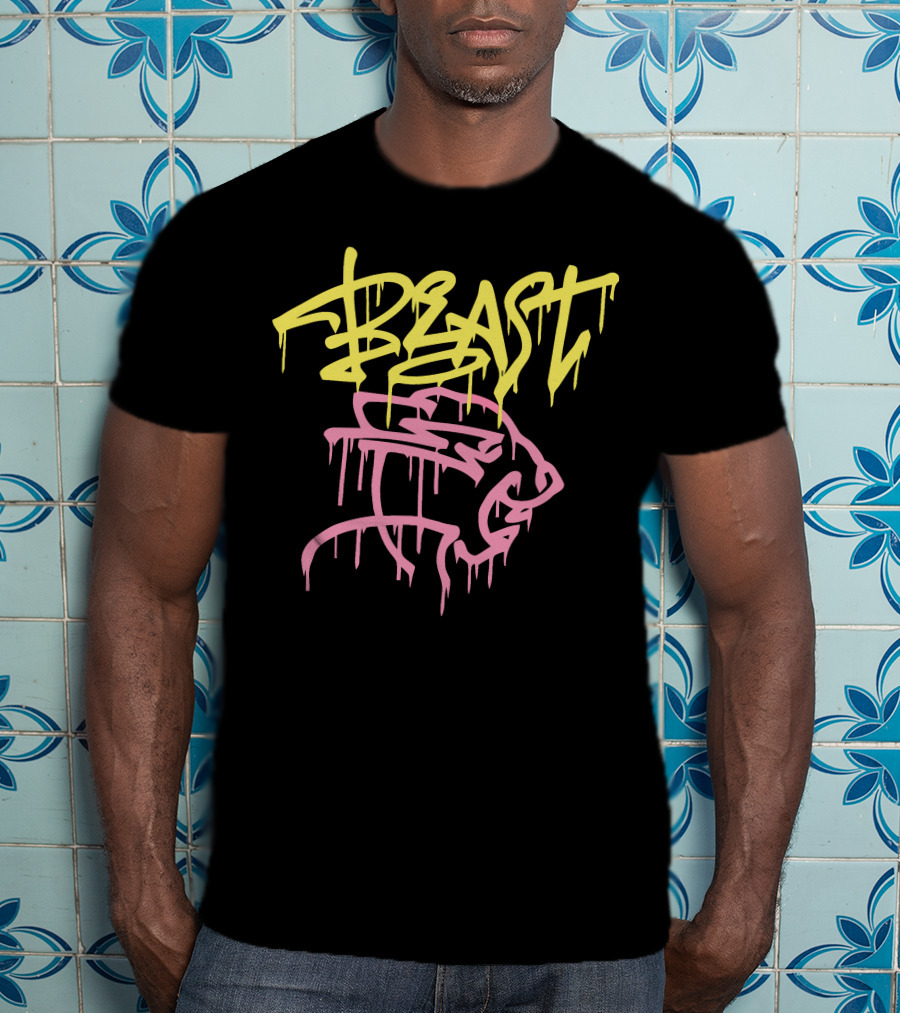 BEAST Graffiti Dripping Panther T-Shirt