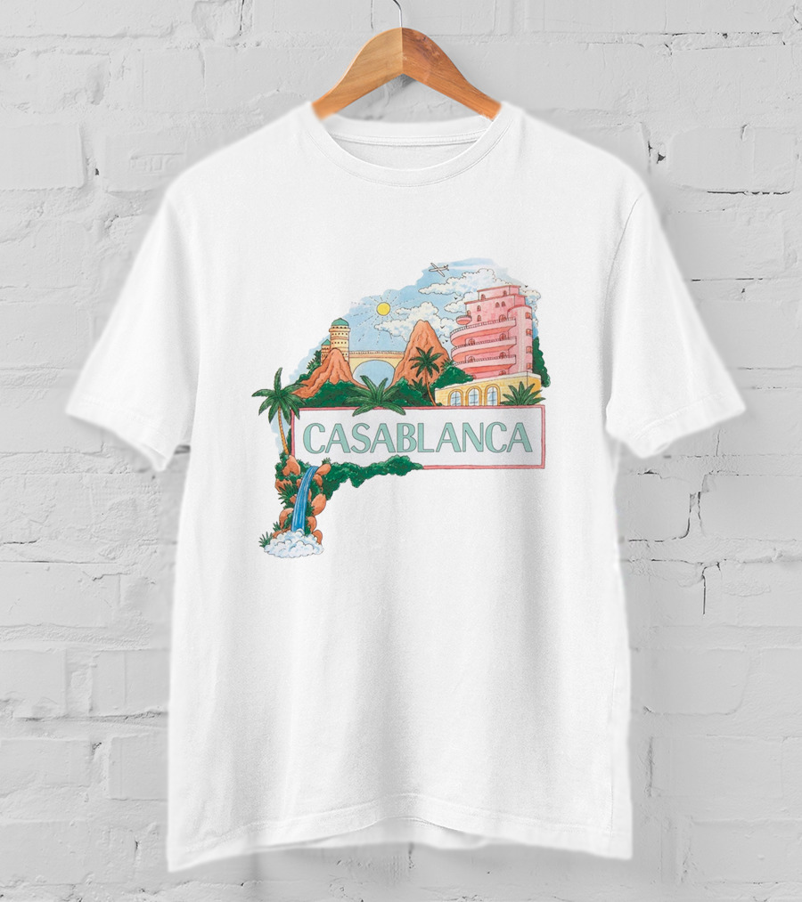 Casablanca Merch Casa Views With Scenic Landscape And Art Deco Elements T-Shirt