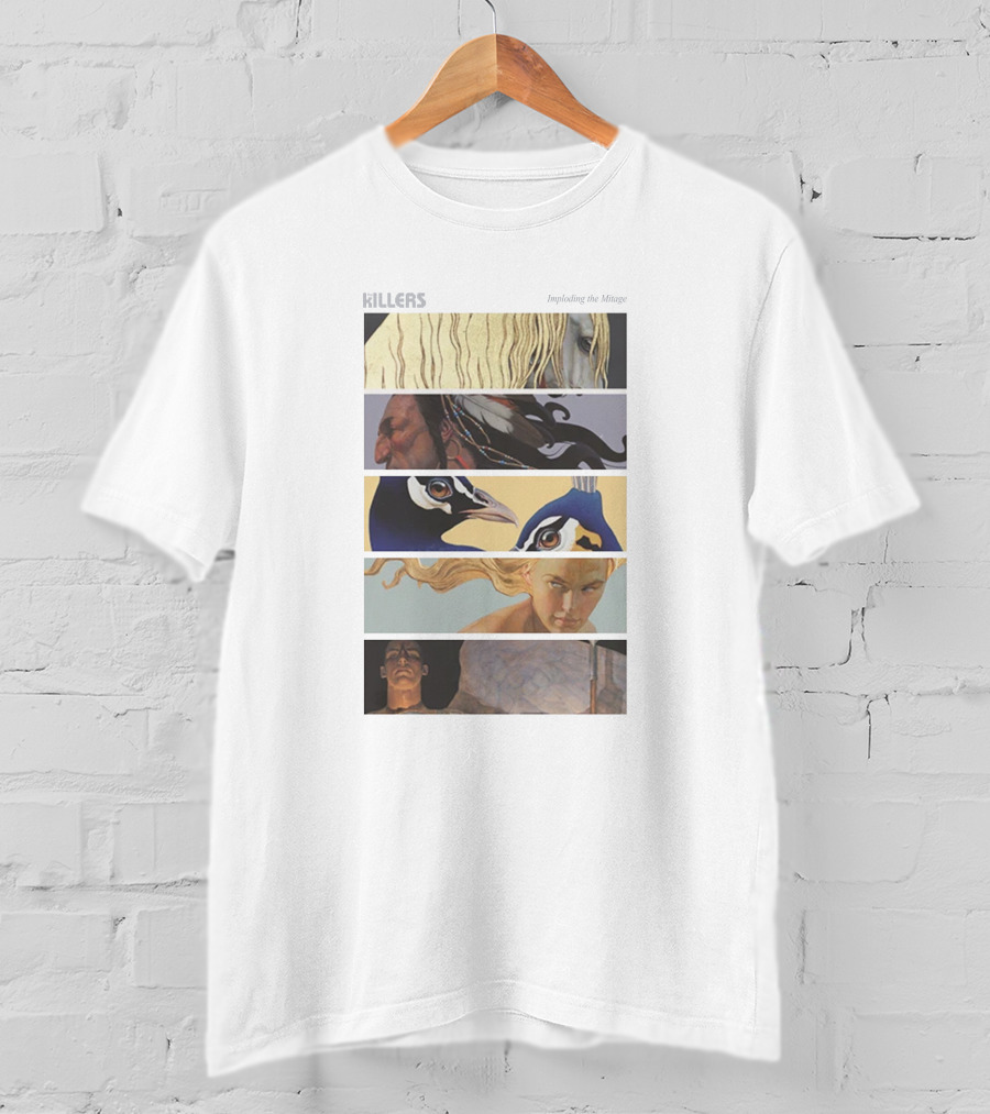 Killers Imploding The Mirage Peacocks Imagery Collage T-Shirt